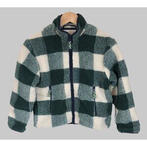 J.Crew Kids Zip-up Sherpa Jacket Boys Large Outdoor Outerwear Cabin Warm Cozy